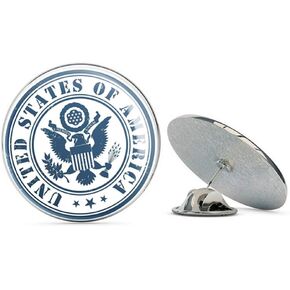 United States Round Metal 0.75" Lapel Pin Hat Shirt Pin Tie Tack Pinback in Saudi Arabia