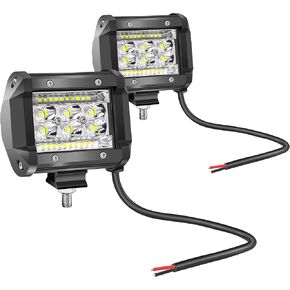 7 Inch LED Pods, 2Pcs 156W 12V 24V Triple Row Light Bar with Spot Flood Combo, Offroad Fog/Driving Lights, Waterproof LED Work Lights for Truck Boat ATV UTV SUV, Bright White Beam in Kuwait