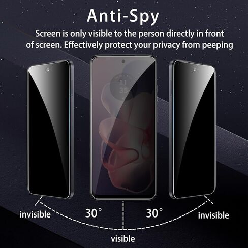 [3+3 Pack] Privacy Screen Protector for Moto G Stylus 5G 2022 with 3 Pack Camera Lens Protector, HD Clear Tempered Glass Film, Anti Spy, Anti Scratch, 10H Hardness, Touch Sensitive, Bubble Free in Saudi Arabia