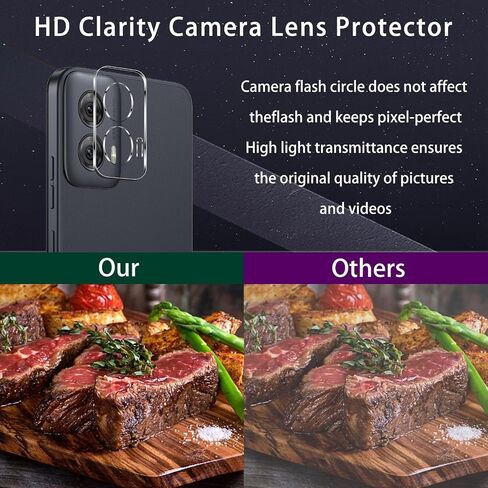 [3+3 Pack] Privacy Screen Protector for Moto G Stylus 5G 2022 with 3 Pack Camera Lens Protector, HD Clear Tempered Glass Film, Anti Spy, Anti Scratch, 10H Hardness, Touch Sensitive, Bubble Free in Saudi Arabia