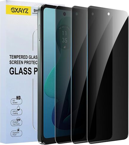 [3+3 Pack] Privacy Screen Protector for Moto G Stylus 5G 2022 with 3 Pack Camera Lens Protector, HD Clear Tempered Glass Film, Anti Spy, Anti Scratch, 10H Hardness, Touch Sensitive, Bubble Free in Saudi Arabia