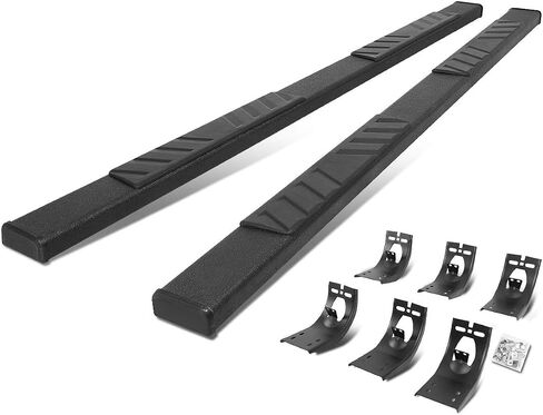 Auto Dynasty Flat Running Boards Compatible with 2009-2024 Dodge Ram 1500 Truck Extended/Quad Cab, Stainless Steel Side Step Rail Nerf Bars, 5" Step Bars, Polished Chrome in Saudi Arabia