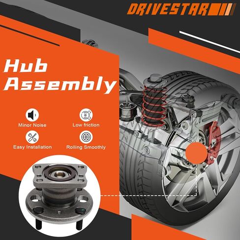 DRIVESTAR 512490 Rear Wheel Bearing Hub Assembly fits for Ford Fiesta 2011 2012 2013 2014-2018 FWD 4 Lugs in Saudi Arabia