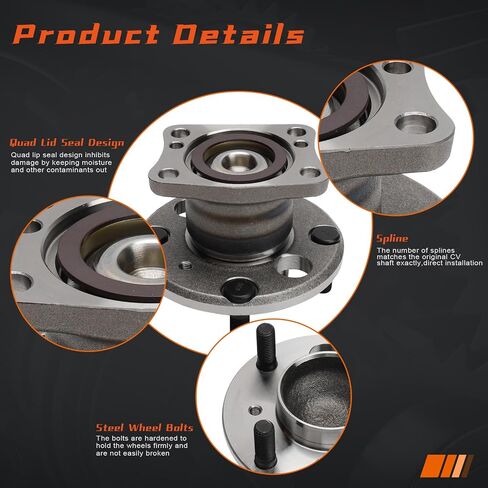 DRIVESTAR 512490 Rear Wheel Bearing Hub Assembly fits for Ford Fiesta 2011 2012 2013 2014-2018 FWD 4 Lugs in Saudi Arabia