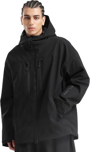 GSOU SNOW Snowboard Jacket Men Baggy Ski Jacket Waterproof Snow Coat Insulated Hooded Clothes for Winter Outdoor in Kuwait