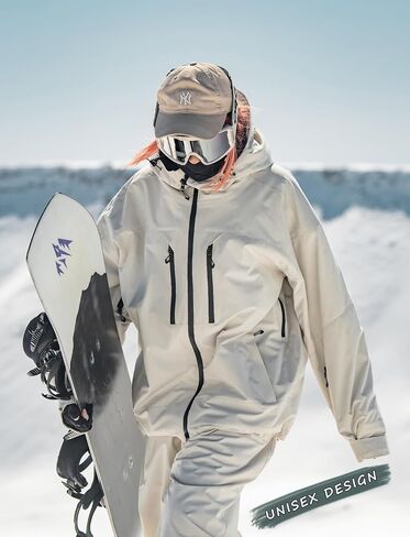 GSOU SNOW Snowboard Jacket Men Baggy Ski Jacket Waterproof Snow Coat Insulated Hooded Clothes for Winter Outdoor in Saudi Arabia
