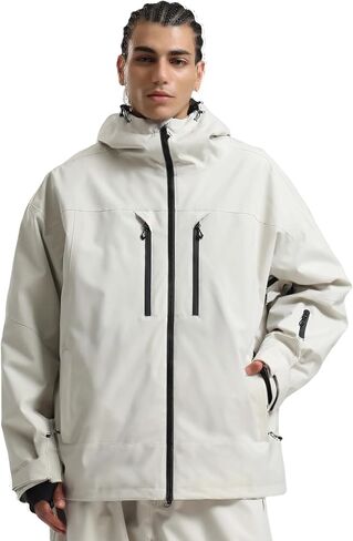 GSOU SNOW Snowboard Jacket Men Baggy Ski Jacket Waterproof Snow Coat Insulated Hooded Clothes for Winter Outdoor in Saudi Arabia