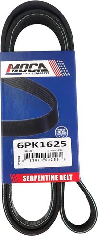 حزام أفعواني MOCA 6PK1625 EPDM مناسب 99-03 لسيارة شيفروليه S10 2.2L و13-17 لفورد F-150 5.0L و10-14 لسوبارو ليجاسي 3.6L و95-97 لفولفو 850 2.4L و99-03 لجي إم سي سونوما 2.2L in Saudi Arabia