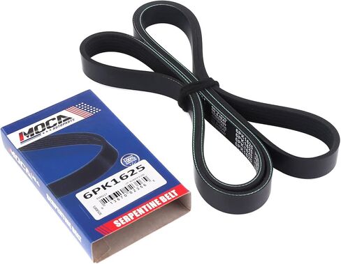 حزام أفعواني MOCA 6PK1625 EPDM مناسب 99-03 لسيارة شيفروليه S10 2.2L و13-17 لفورد F-150 5.0L و10-14 لسوبارو ليجاسي 3.6L و95-97 لفولفو 850 2.4L و99-03 لجي إم سي سونوما 2.2L in Saudi Arabia