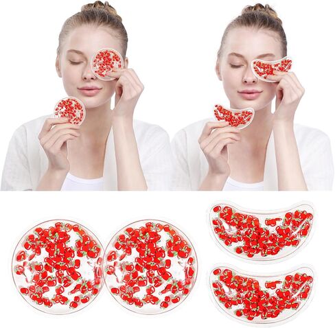 4PCS Gel Eye Ice Pack Set Reusable, Cold and Hot Compress for Eyes, Ice Pack for Eyes, Cooling Eye Pads for Eye Strain, Swelling, Redness, Dark Circles, Puffy Eyes, and Eye Recovery Surgery. in Kuwait
