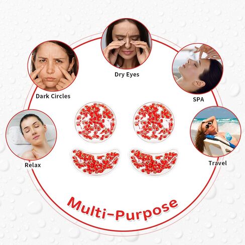 4PCS Gel Eye Ice Pack Set Reusable, Cold and Hot Compress for Eyes, Ice Pack for Eyes, Cooling Eye Pads for Eye Strain, Swelling, Redness, Dark Circles, Puffy Eyes, and Eye Recovery Surgery. in Kuwait