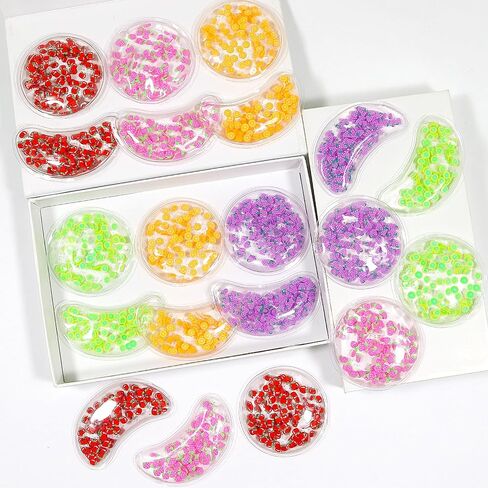 4PCS Gel Eye Ice Pack Set Reusable, Cold and Hot Compress for Eyes, Ice Pack for Eyes, Cooling Eye Pads for Eye Strain, Swelling, Redness, Dark Circles, Puffy Eyes, and Eye Recovery Surgery. in Kuwait