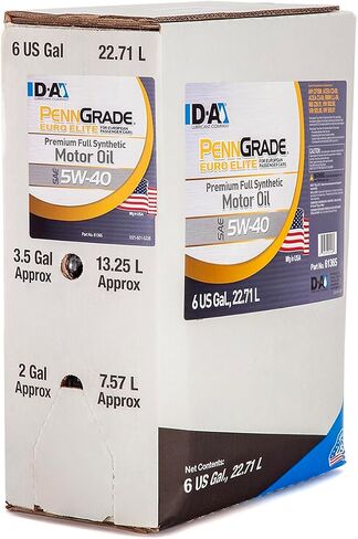 زيت محرك PENN GRADE 61366، زيت محرك Euro Elite الاصطناعي بالكامل SAE 5W-40، 1 كوارت (عبوة من 6 قطع) in Saudi Arabia
