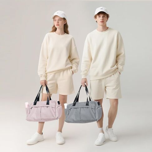 Small Gym Bag 3.0 Durable Designed Duffel Bag with Shoe Compartment Including 2 Detachable Wet-Compartment WoMen & Men (Black) in Kuwait