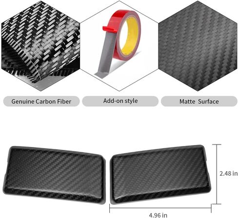 غطاء رف الأمتعة من ألياف الكربون الحقيقية من Jogon لسيارة Ford Bronco Raptor Wildtrak Big Bend Everglades 2021 2022 2023 2024 2025، غطاء غطاء لولبي للسقف الأمامي (لامع CF) in Kuwait