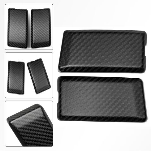 غطاء رف الأمتعة من ألياف الكربون الحقيقية من Jogon لسيارة Ford Bronco Raptor Wildtrak Big Bend Everglades 2021 2022 2023 2024 2025، غطاء غطاء لولبي للسقف الأمامي (لامع CF) in Kuwait