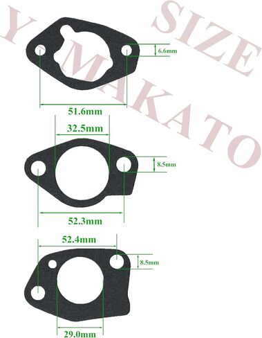 مجموعة حشية المكربن ​​YAMAKATO 420cc GX390 GX340 لهوندا والمستنسخين 389cc 439cc 459cc 338cc 13hp 11hp محركات ومولدات بريداتور تشامبيون جينيراك 0G84420156 6500 9000 8750 9500 OEM 5 حزم in Kuwait