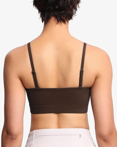 Women's Adjustable Spaghetti Strap Sports Bras Wirefree Yoga Bra with Removable Padded in Saudi Arabia