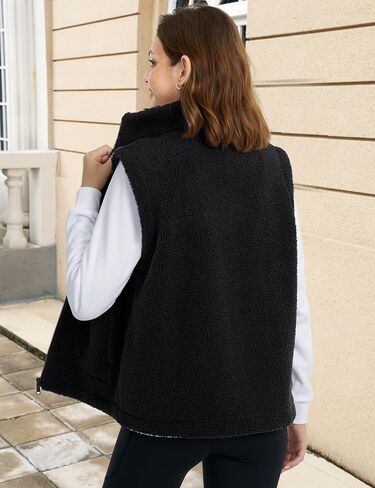 YUCOLEN Womens Polar Fleece Vest Outerwear with 4 Pockets Soft Lightweight Sleeveless Coat for Women with Full Zipper in Kuwait