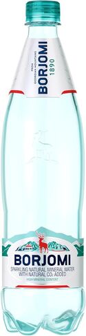 Borjomi Sparkling Natural Mineral Water, Plastic Bottles, 25.3 Fl Oz (Pack of 6) in Saudi Arabia