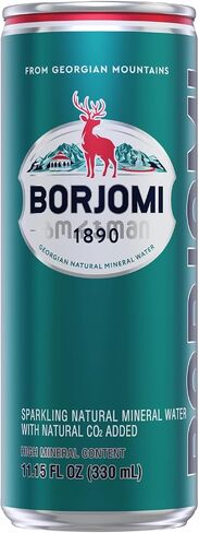 Borjomi Sparkling Natural Mineral Water, Plastic Bottles, 25.3 Fl Oz (Pack of 6) in Saudi Arabia