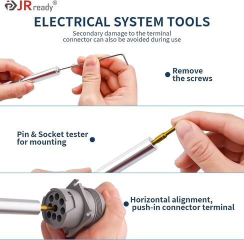 مجموعة أدوات فحص الموصل JRready ST5241-HT250، أداة دينامومتر الاحتفاظ القابلة للإزالة مناسبة للموصلات الكهربائية/السيارات، 6 قطع من أدوات الاحتفاظ القابلة للفصل وسهلة الاستخدام in Kuwait