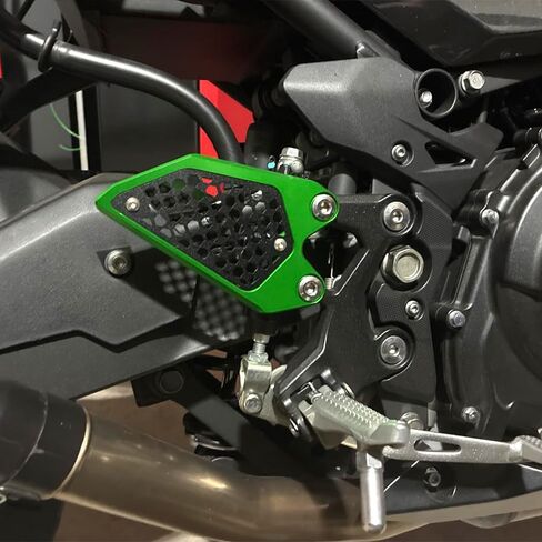 Fit For KAWASAKI Ninja 500 Ninja 400 Z400 Z500 2018-2023 2024 CNC Aluminum Motorcycle Foot Peg Protector Heel Guard Footrest Rear Set Heel Plates Guard Protector (Green) in Saudi Arabia