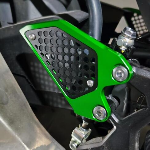 Fit For KAWASAKI Ninja 500 Ninja 400 Z400 Z500 2018-2023 2024 CNC Aluminum Motorcycle Foot Peg Protector Heel Guard Footrest Rear Set Heel Plates Guard Protector (Green) in Saudi Arabia