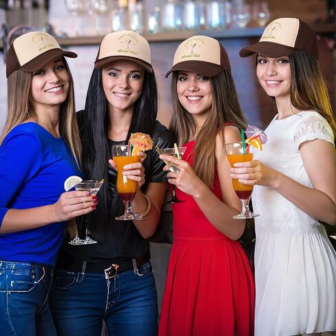 قبعة Hercicy Dirty Martini Social Club Trucker قبعة بيسبول للشرب، قبعة حفلات النادي قابلة للتعديل للعزوبية in Saudi Arabia