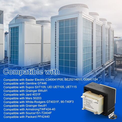 0130M00138S محول فرن HVAC 240 فولت إلى 24 فولت، محول 240 فولت إلى 24 فولت متوافق مع Goodman Amana، 0130M00138، B1141643، B11416-43، PF40224 40VA، 4021F in Saudi Arabia