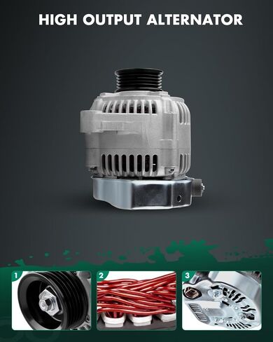 SCITOO Alternator Fits for Toyota Camry 1997 1998 1999 2000 2001 L4 2.2L, Solara 1999 2000 2001 L4 2.2L- 12V 80 Amp CW 5-Groove Pulley, Replace OE 13754 in Saudi Arabia