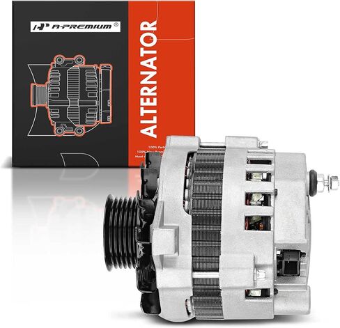 A-Premium Alternator Compatible with Chevrolet P30 1989-1993 & GMC P3500 1989-1993, V8 7.4L, 105Amp 12V Clockwise 6-Groove Pulley, Replace# 10463183, 1101806, 797711 in Saudi Arabia