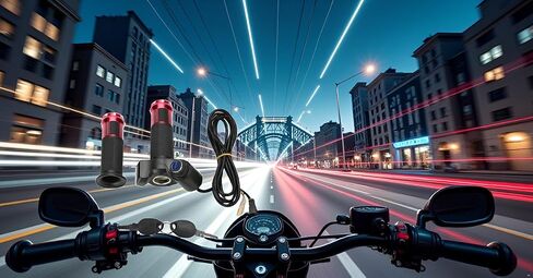 صمام خانق كهربائي بمقبض خانق مع شاشة LED لخزانة مفتاح الطاقة للدراجات النارية والدراجات النارية E (أحمر) in Saudi Arabia
