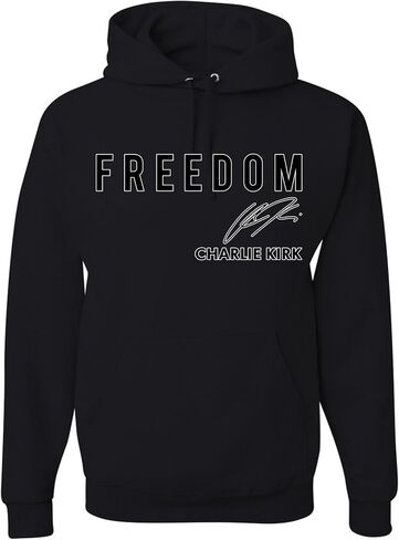 wild custom apparel Freedom Charlie Kirk Signiture Sweatshirt Hoodies in Saudi Arabia