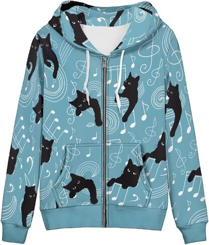 Womens Zip Up Hoodies Long Sleeve Hooded Sweatshirts Casual Drawstring Athletic Jacket with Pockets XS-5XL in Kuwait