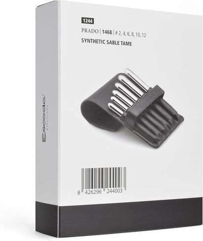 Escoda Chronos Series Professional Artist Watercolor Travel Brush Set with Synthetic Leather Wallet, 6 Round Travel Brushes, Synthetic Fiber Mix in Kuwait