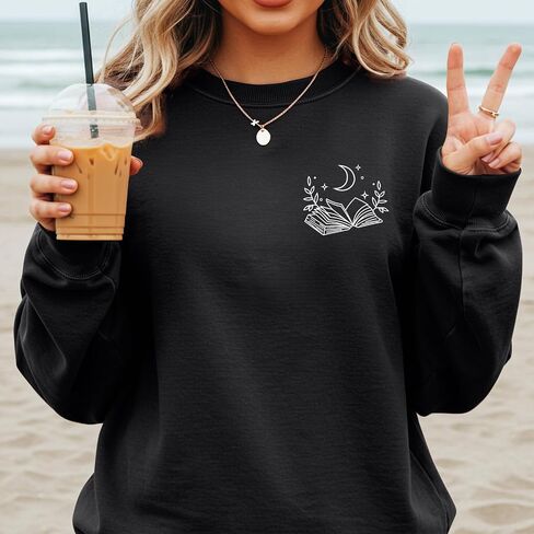 Book Sweatshirts for Women Read Books Be Kind Stay Weird Graphic Sweatshirt Bookish Bookworm Gifts Reading Hoodie in Saudi Arabia