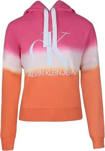 Calvin Klein womens Horizon Dip Dye Crop Hoodie in Saudi Arabia