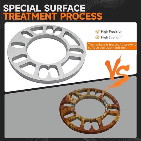 4 Pack Universal Wheel Spacers, 0.39" (10 mm) Thick Die Cast Replacement Wheel Spacer for 4 & 5 Lugs Wheels/Rims, Aluminum Wheel Accessories Parts, Fits 98 to 120mm Multiple Bolts Pattern in Kuwait