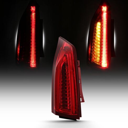 AKKON-For 2013-2018 كاديلاك ATS كامل LED النهار مصباح جيد الإضاءة قطاع الركاب الجانب الذيل ضوء الكروم الإسكان الأحمر واضح عدسة in Saudi Arabia