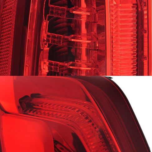 AKKON-For 2013-2018 كاديلاك ATS كامل LED النهار مصباح جيد الإضاءة قطاع الركاب الجانب الذيل ضوء الكروم الإسكان الأحمر واضح عدسة in Saudi Arabia
