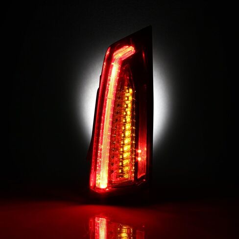 AKKON-For 2013-2018 كاديلاك ATS كامل LED النهار مصباح جيد الإضاءة قطاع الركاب الجانب الذيل ضوء الكروم الإسكان الأحمر واضح عدسة in Saudi Arabia