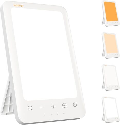 LASTAR Light Therapy Lamp, 10000 Lux Sun Therapy Light with 4 Color Temperature & 11 Colored Lights, Portable Sunlight Lamp with Adjustable Brightness/Timer/Memory in Kuwait