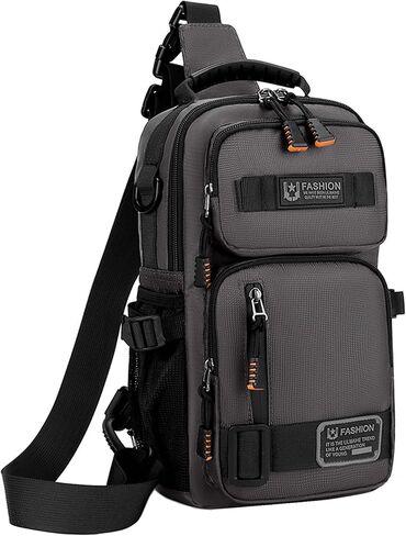 حقيبة ظهر O-TBOST Crossbody Sling حقيبة ظهر للرجال للسفر والتنزه سيرًا على الأقدام وحقيبة صدر نهارية (أسود) in Kuwait