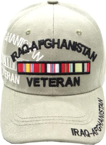 Iraq/Afghanistan Veteran (Ribbon Shadow) Baseball Cap (Biege) in Saudi Arabia