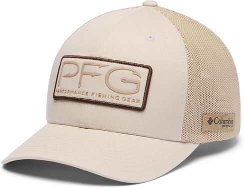 Columbia Unisex PFG Hooks Mesh Ball Cap, Dark Stone, L/XL in Saudi Arabia