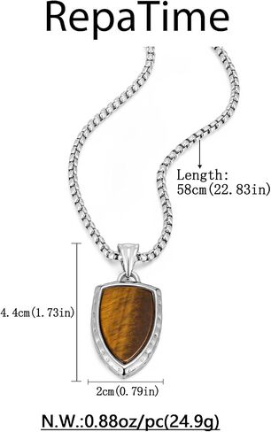 Stainless Steel Necklace for Men Shield Pendant Necklaces for Men, Durable & Fade-Resistant, Stylish Jewelry Gift for Him in Saudi Arabia