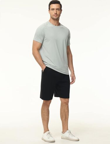 Men's Loose Athletic Shorts Drawstring Stretchy Workout Running Lounge Sweat Shorts with Pockets in Saudi Arabia