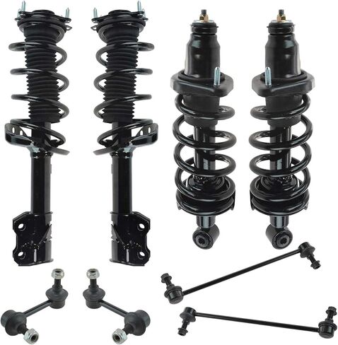 TRQ Front and Rear Suspension Kit Complete Strut & Coil Spring Assembly Sway Bar Stabilizer Link Compatible with 2007-2011 Honda CR-V in Saudi Arabia
