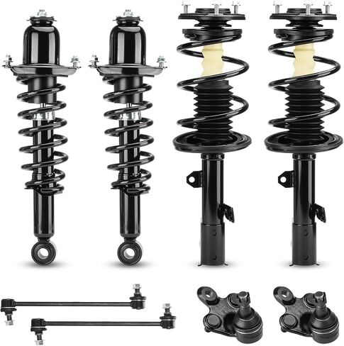 Front & Rear Struts w/Coil Spring & Sway Bar Links for 2009-2012 Toyota Corolla 1.8L / 2011-2013 Matrix 1.8L Shock Absorber 2*Lower Ball Joints Replace 832597 832598 172599R 172599L, 8PCS in Saudi Arabia